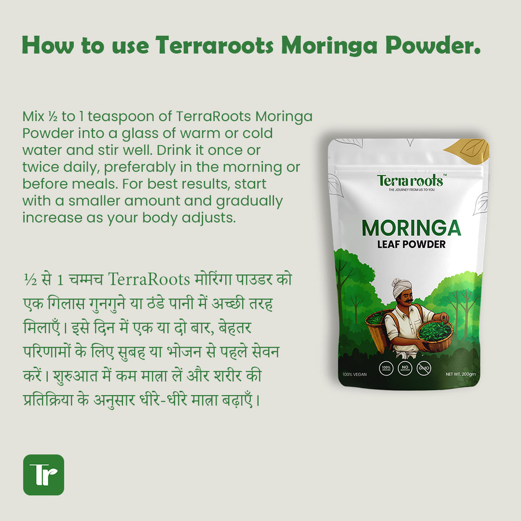 Terra Roots Moringa Leaf Powder – Superfood & Natural Health Supplement