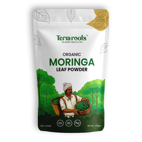 Terra Roots Organic Moringa Leaf Powder – Superfood & Natural Health Supplement