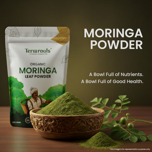 Terra Roots Organic Moringa Leaf Powder – Superfood & Natural Health Supplement