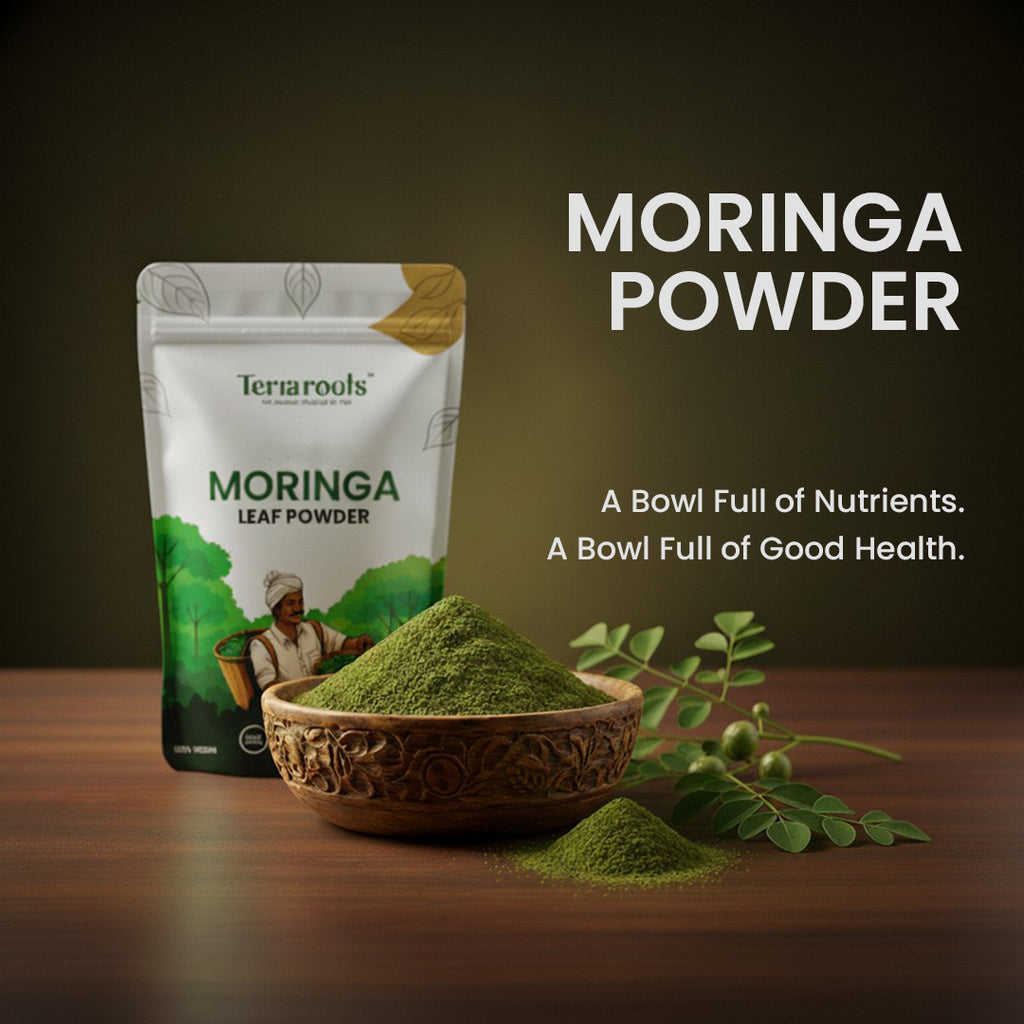 Terra Roots Moringa Leaf Powder – Superfood & Natural Health Supplement