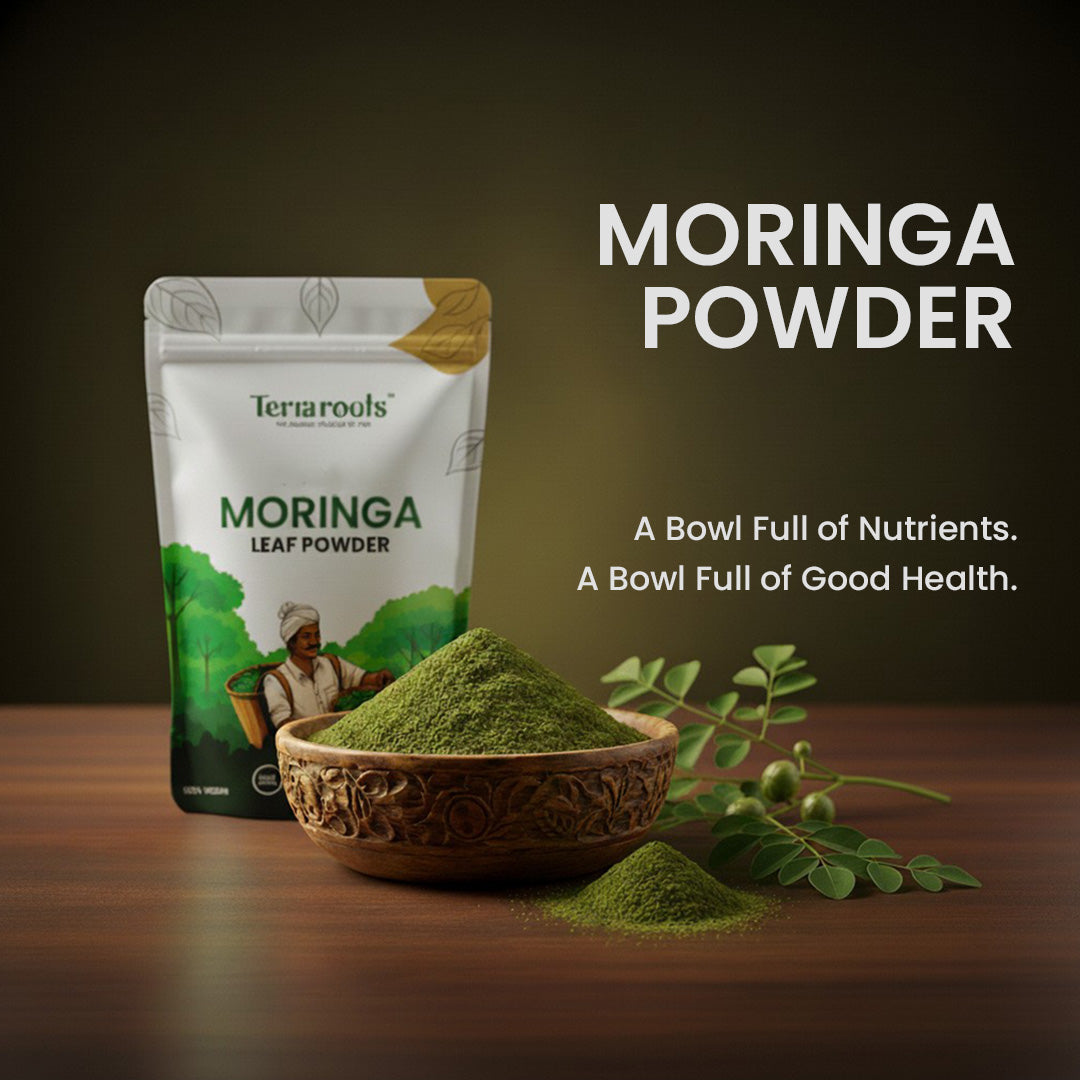 Terra Roots Moringa Leaf Powder – Superfood & Natural Health Supplement