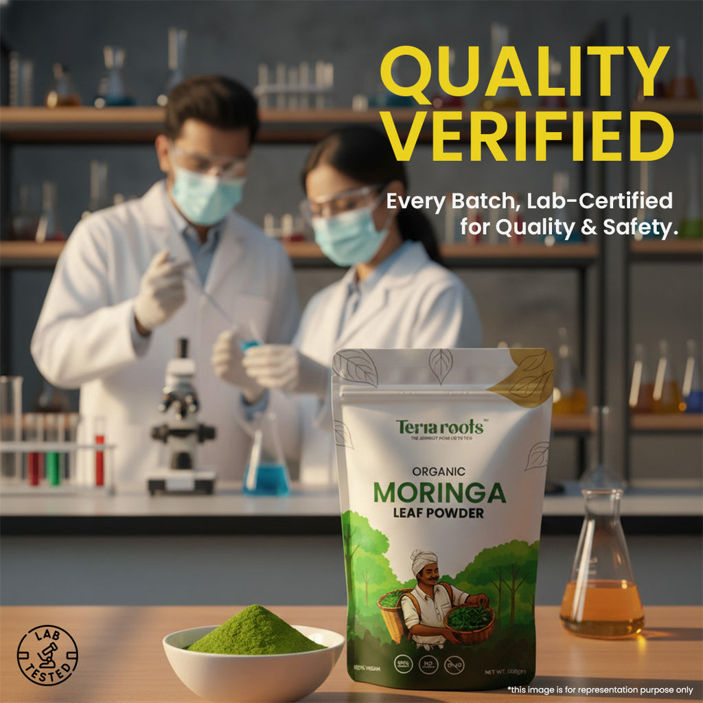 Terra Roots Organic Moringa Leaf Powder – Superfood & Natural Health Supplement